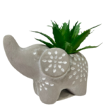 Enfeite Elefante Ceramica Vaso