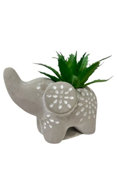 Enfeite Elefante Ceramica Vaso